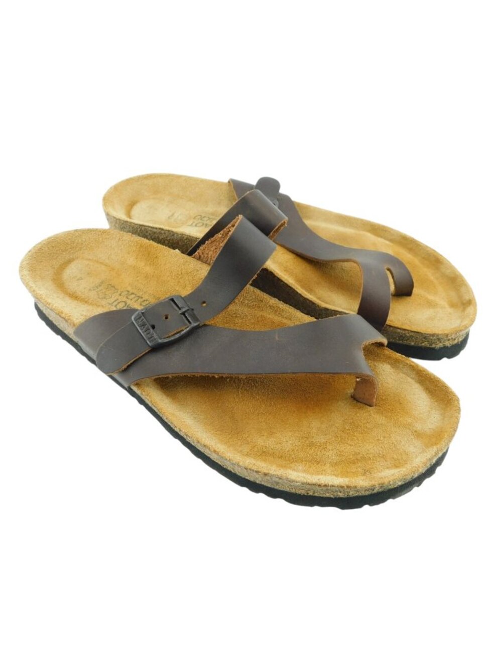 NAOT Brown Leather Buckled Thong Sandals 41EU / 10US